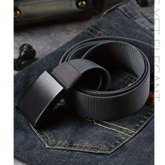 Men's Automatic Buckle Canvas Belt for Jeans