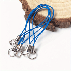 100pcs Phone Chain Shape Keychain Bulk Nylon Wire Rope Key Rope DIY Accessories