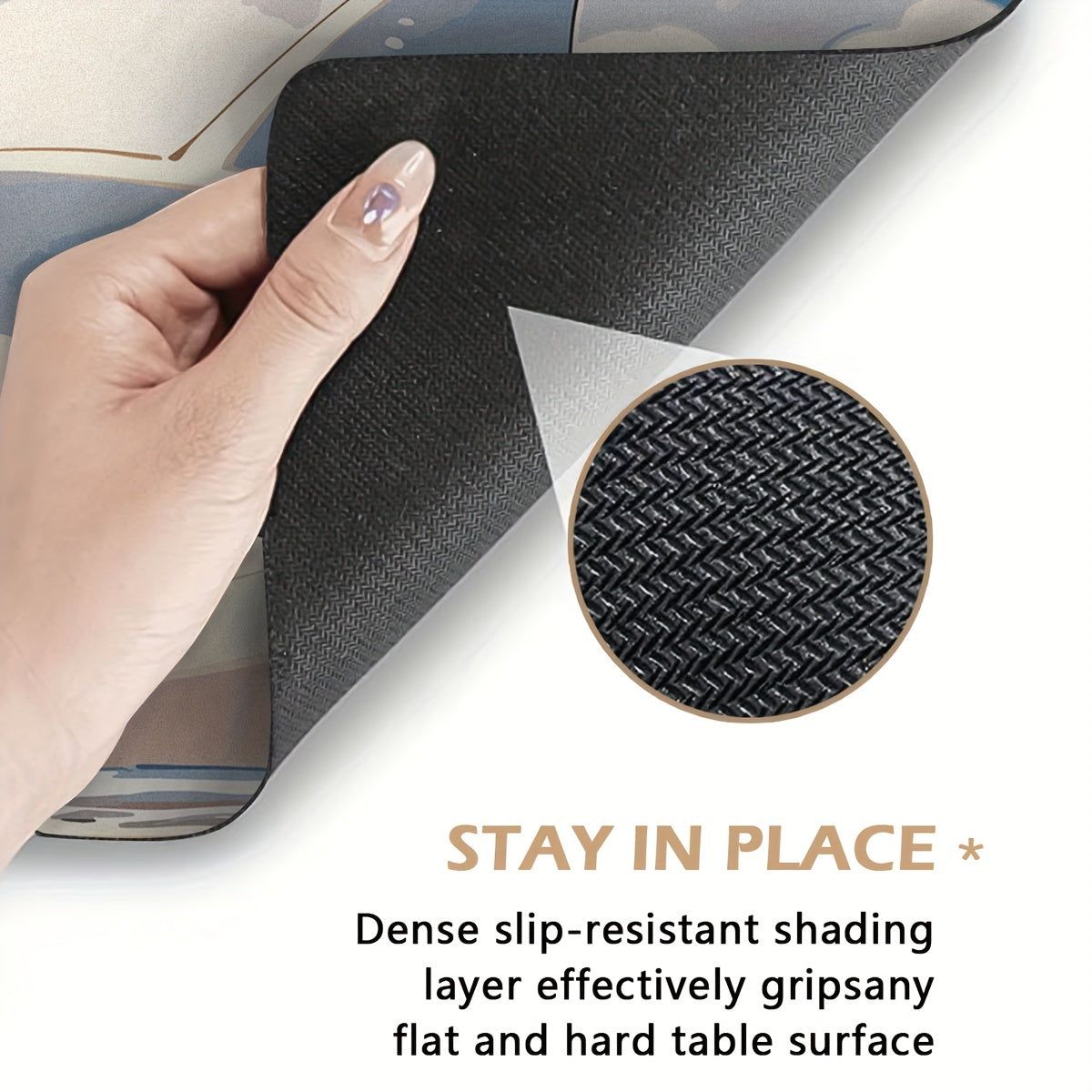 Shark Animation Beach Mouse Pad Non-slip Rubber Keyboard Office Game Pad
