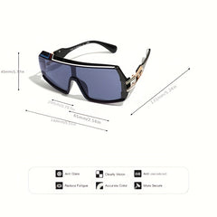 Men's Square Frame Sunglasses Dust Proof Steampunk UV Protection Glasses