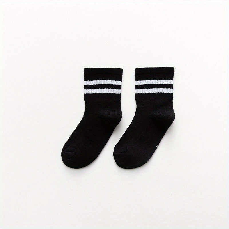 3pairs Thin Mesh Crew Socks for Baby Boys Girls Kids