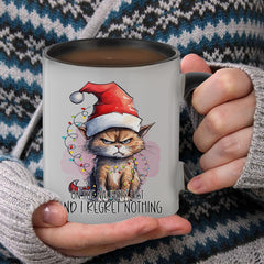 Christmas Cat Printed Coffee Mug 11oz - Ceramic Water Cup Christmas Gift