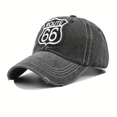 Washed Embroidered Baseball Cap Outdoor Sunshade Peaked Cap