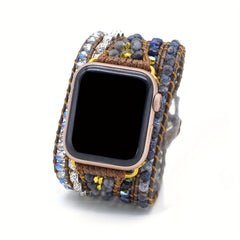 Bohemian Wrap Watch Weathered Agate Beaded Strap