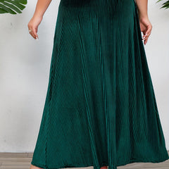 Women's Plus Size High Waisted Pleated Skirt for Fall & Winter
