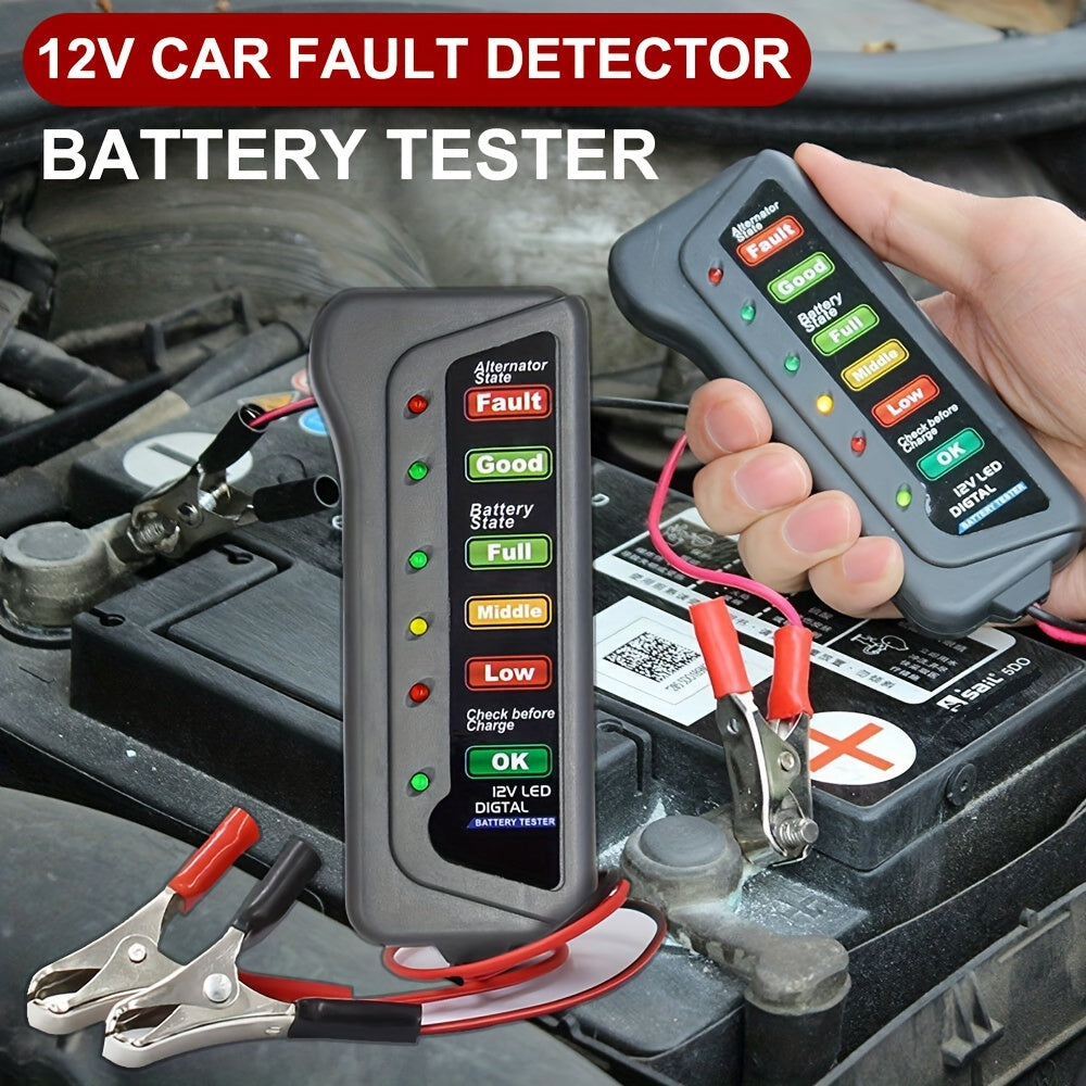 12V Car Motorcycle Tester Fault Detector Digital Alternator Tester