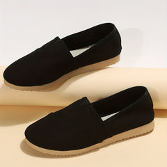 Women's Canvas Slip On Walking Sneakers Lightweight Flat Loafers
