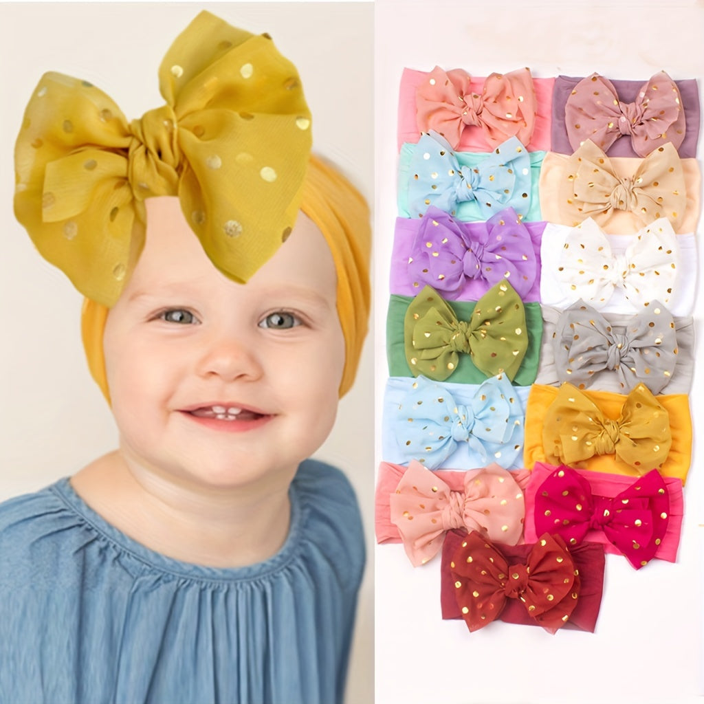 Baby Headbands Dotted Bowknot Hairbands Hair Accessories For Girls