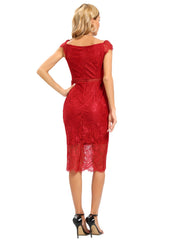 Lace Slim Dress Short Sleeve Casual Spring Summer Women's Clothing