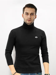 Men's Casual Sports Turtleneck Fleece Top