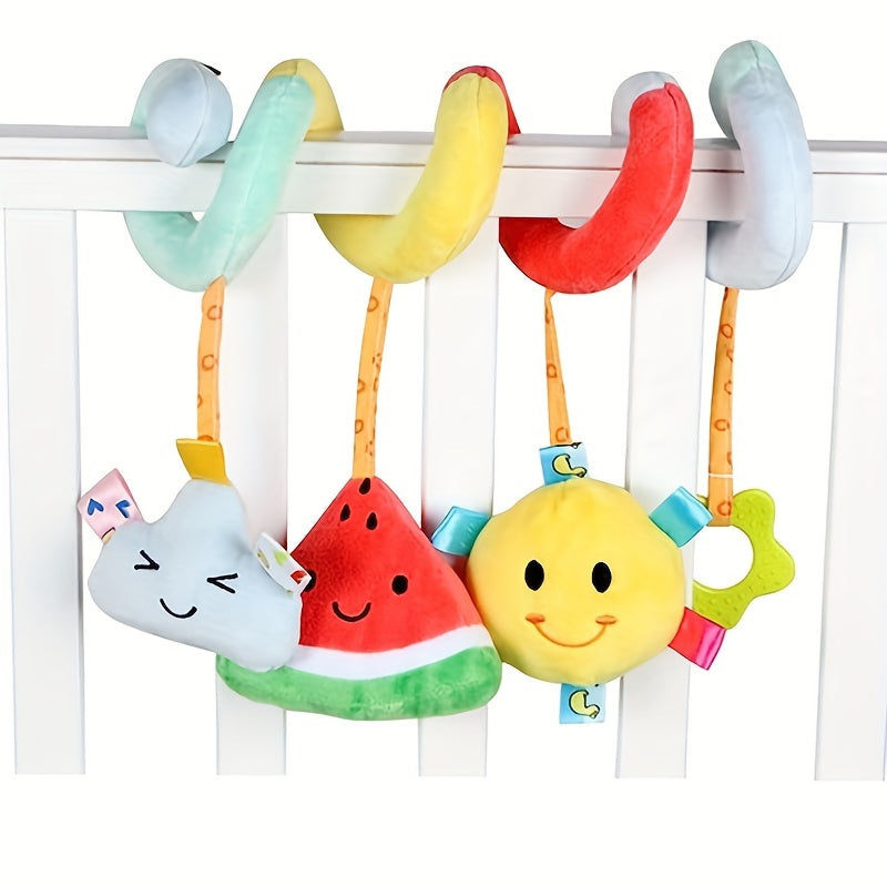 Plush Hanging Fruit Spiral Toy for Baby's Early Education