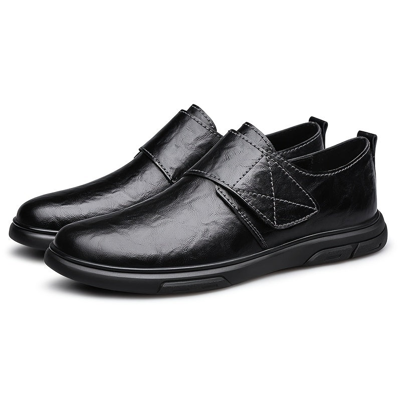 CLOHOO Men's Leather Outdoor Loafer Shoes