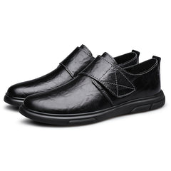 CLOHOO Men's Leather Outdoor Loafer Shoes