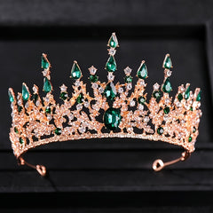 Baroque Vintage Tiara Crown Zircon Rhinestone Hairband