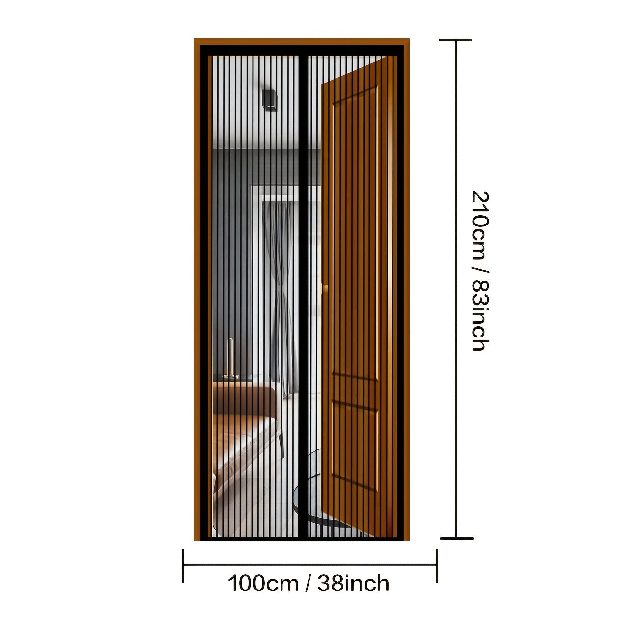 Magnetic Screen Door 38 x 83 - Keep Bugs Out, Pets & Kids In