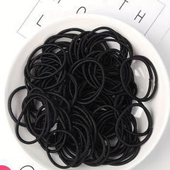 100pcs Colorful Elastic Hair Bands for Kids, Small Hair Rings