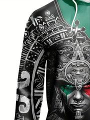 Mexican Print Hoodies For Men Graphic Sweatshirt Hooded Pullover