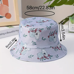 Koala Print Reversible Bucket Hat Cartoon Lightweight Basin Hat