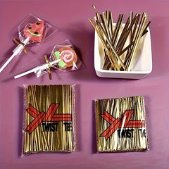 800pcs Bread Pastry Toast Bag Wire Binding Rope Food Packaging Sealing Tape