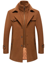 Men's Winter Thick Warm Zip Long Jacket