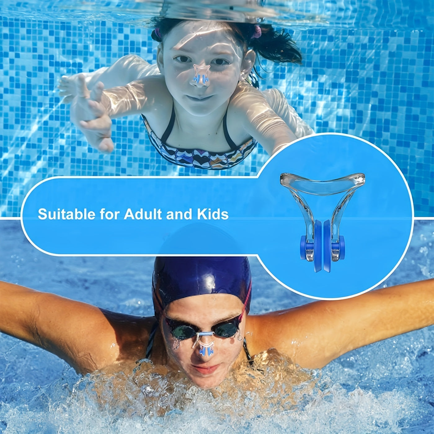 Waterproof Swimming Nose Clip for Kids and Adults