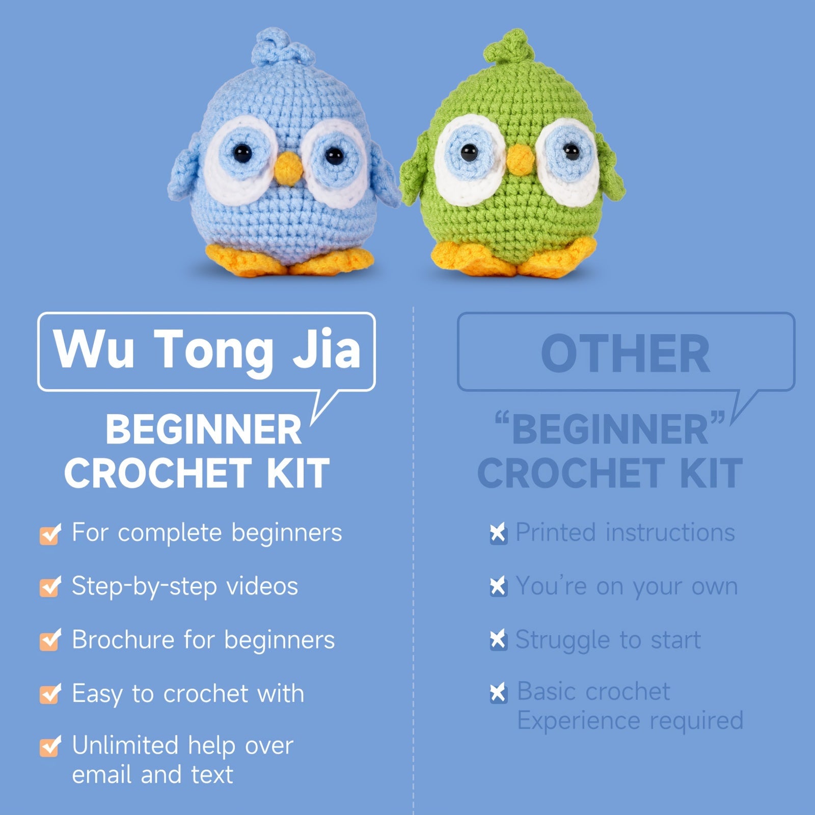 Beginner Crochet Set With Instructions & Tutorials