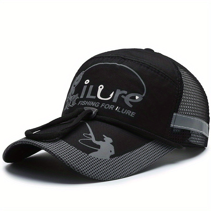 Men's Quick Drying Baseball Cap Mesh Sun Hat Fishing Sports Cap