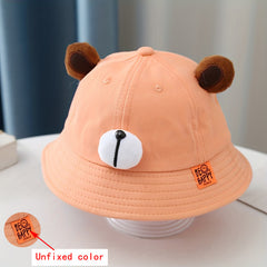 Baby Boys Bear Fisherman's Hat Sunscreen Bucket Cap Outdoor Hiking
