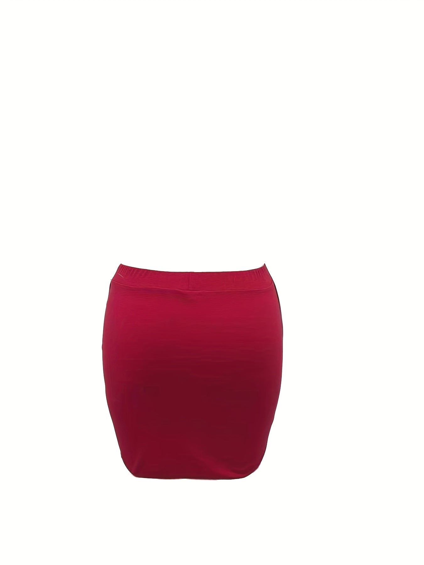 Casual Skirt Women's Plus Binding Drawstring Pocketed Mini Skirt