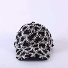 Women's Heart Rhombus Embroidery Baseball Cap Lightweight Sun Hat