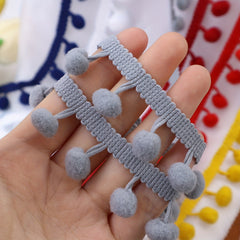 3 Yards Pom Pom Lace Trim Ball Fringe Ribbon For Sewing Party And Home Decor