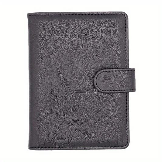 Leather Passport Holder RFID Blocking Travel Wallet