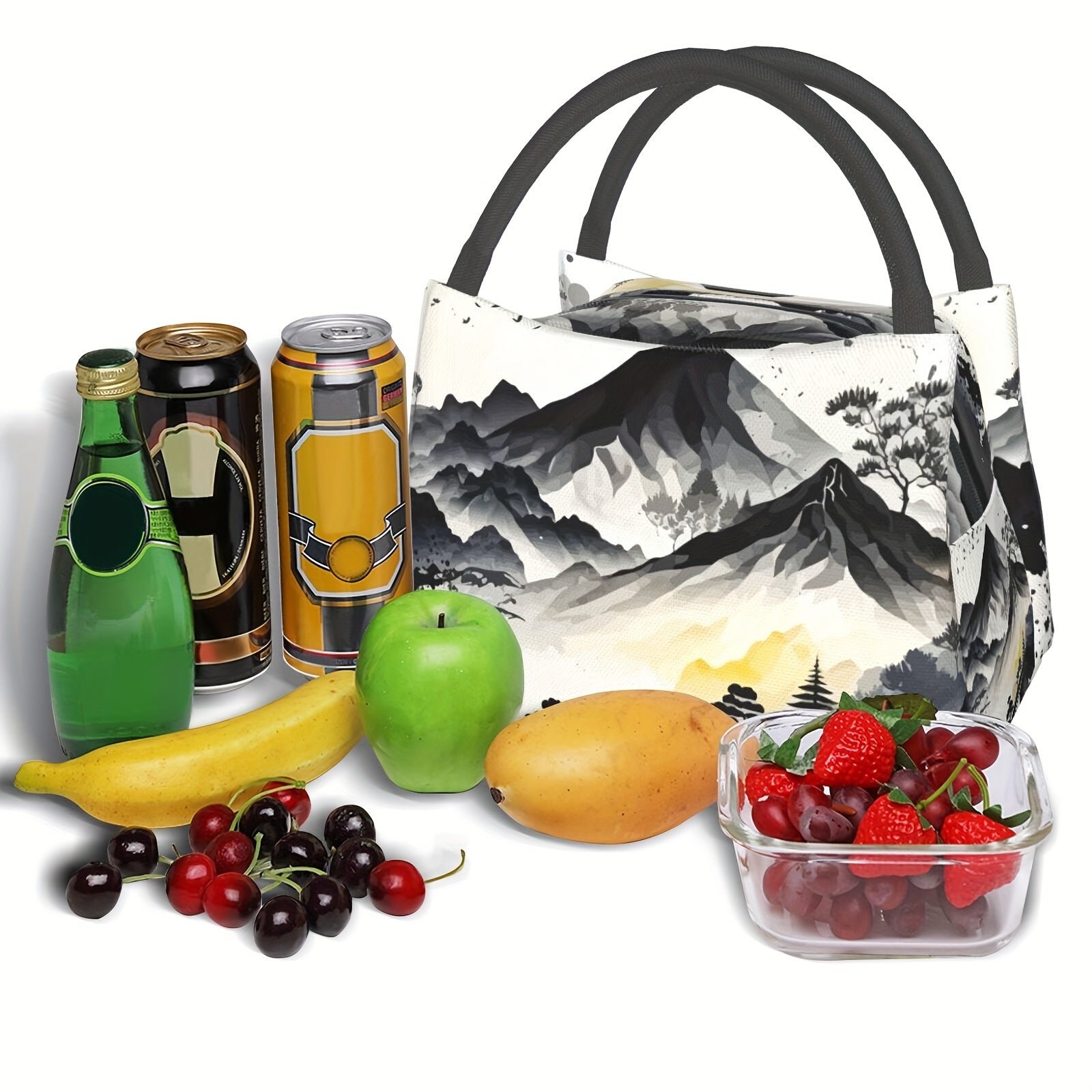 Portable Insulated Lunch Bag Tote Bag For Picnic Beach Fishing Work