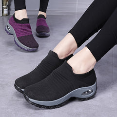 Women's Air Cushion Sole Sock Sneakers Lightweight Slip On Shoes