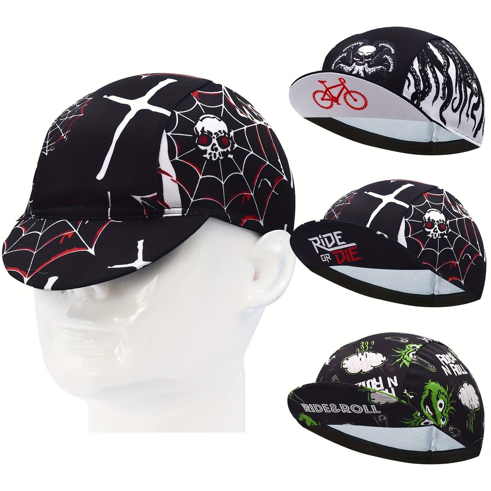 Skull Cycling Cap Mountain Road Cycling Cap Outdoor Sports Breathable