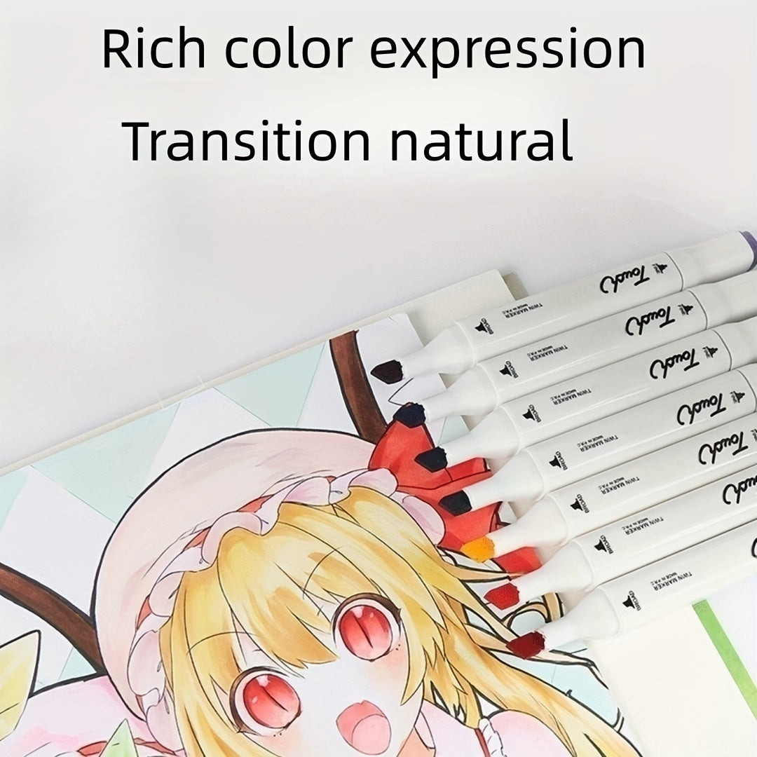 6th Gen Marker Pen Set - Student Anime Painting Watercolor Notebook Double End