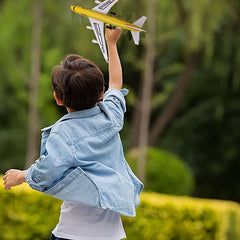 Simulated Aircraft Toy With Anti Drop And Rebound Force - Yellow