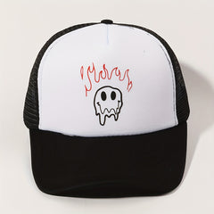 Burning Smiling Face Trucker Hat Unisex Baseball Cap