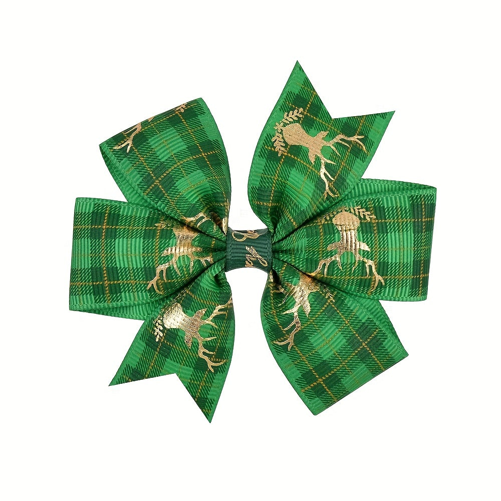 6pcs Christmas Bow Hair Clip Hair Accessories for Girls