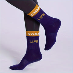 Contrast Non-slip Sporty Yoga Socks for Indoor & Outdoor