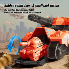Rotating Tank Toy Puzzle with 6 Colorful Axes, Durable ABS Plastic