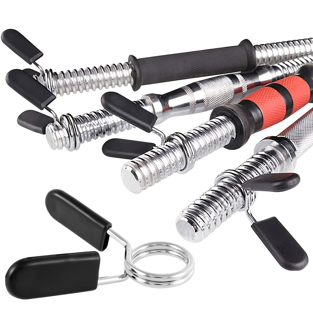 2pcs Barbell Clamp Spring Collar Clips Gym Weight Dumbbell Lock