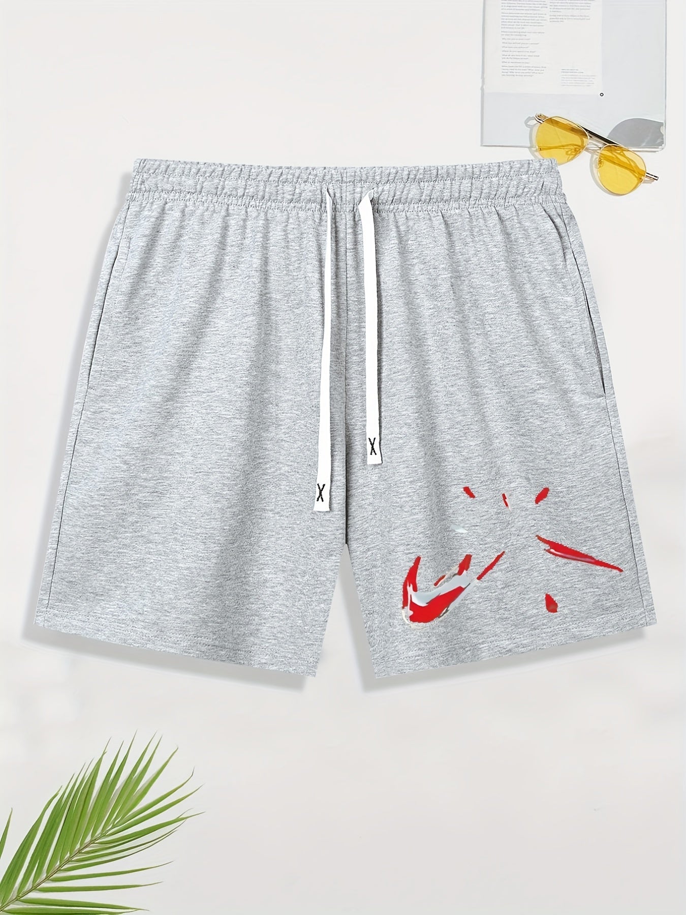 Men's Comfy Stretch Elastic Waist Drawstring Shorts for Summer