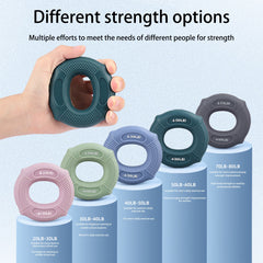 Silicone Striped Grip Ring for Fitness Finger Wrist Arm Muscle Exercise