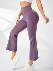 Wide Leg Flared Pants Casual Bell bottom Elastic Yoga Pants