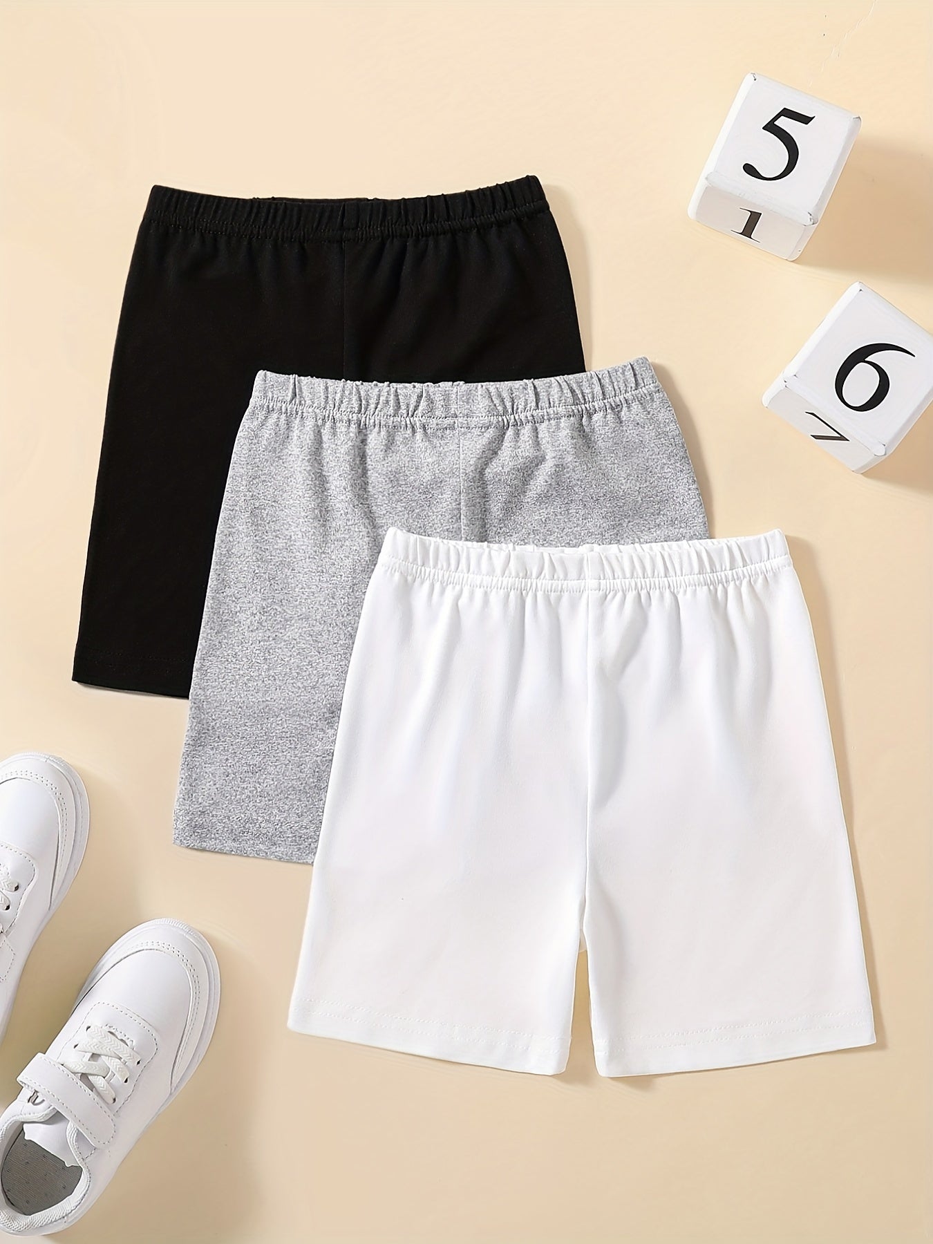 Toddler Girls Elastic Waist Safety Shorts Leggings Under Skirt Dress