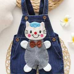Baby Girls Cartoon Overalls Shorts for Summer