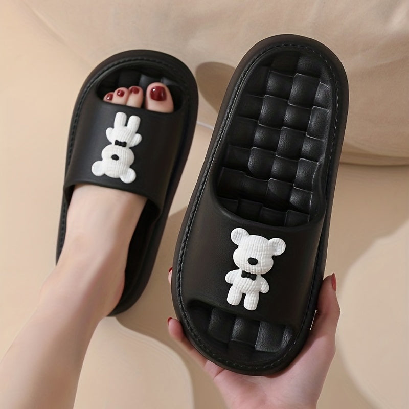 Women's Cartoon Decor Slides Comfortable Open Toe Slip On Shoes