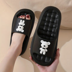 Women's Cartoon Decor Slides Comfortable Open Toe Slip On Shoes