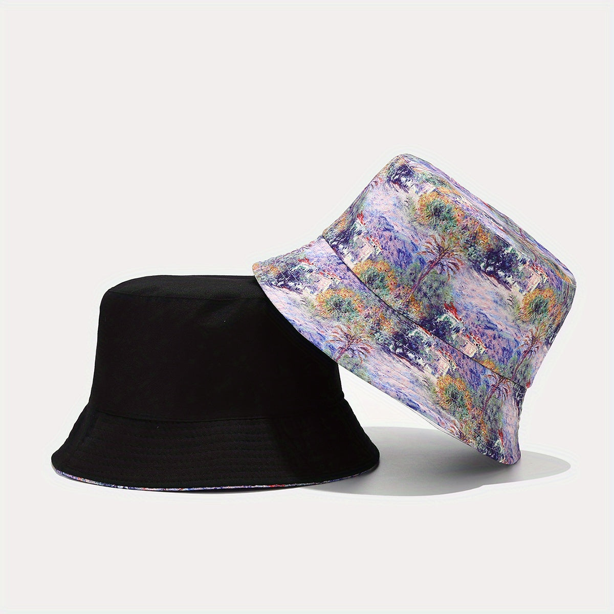 Creative Oil Painting Bucket Hat for Men Women Outdoor Sun Protection